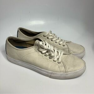 Sorel off white pebbled leather sneakers size 12